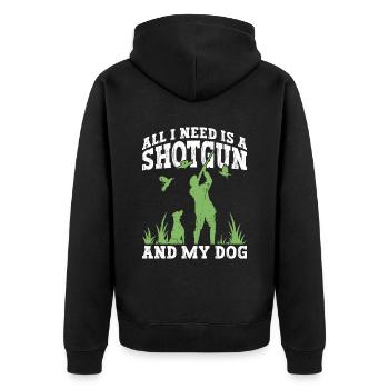Wachtel Jäger Hund Vogeljagd Wachteljagd - Veste à capuche bio Premium Unisexe - noir - Dos - Nico (187cm)