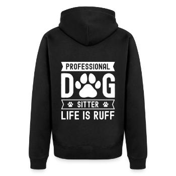 La vie de gardien de chien professionnel est ruff - Veste à capuche bio Premium Unisexe - noir - Dos - Nico (187cm)