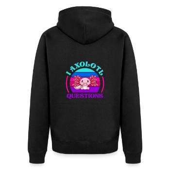 Axolotl - Veste à capuche bio Premium Unisexe - noir - Dos - Nico (187cm)