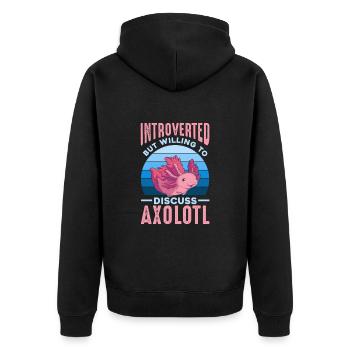 Axolotl - Veste à capuche bio Premium Unisexe - noir - Dos - Nico (187cm)