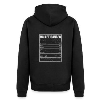 Ballet - Veste à capuche bio Premium Unisexe - noir - Dos - Nico (187cm)