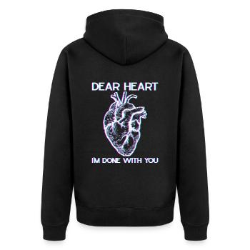Herztransplantation Herz Opération Herzinfarkt - Veste à capuche bio Premium Unisexe - noir - Dos - Nico (187cm)