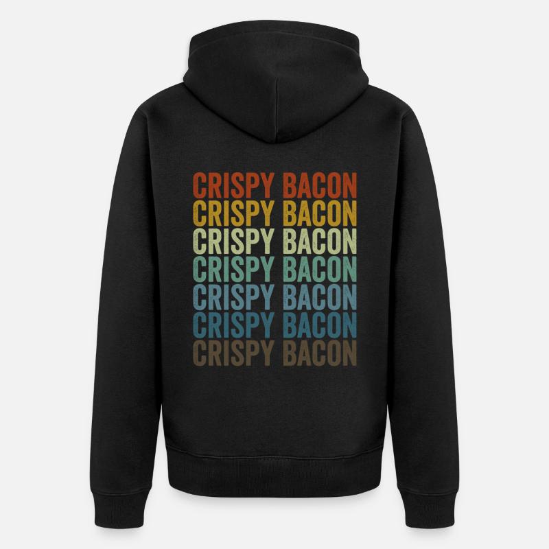 Amateurs de bacon croustillant - Veste à capuche bio Premium Unisexe - noir