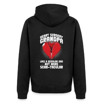 Survivant de Herzchirurgie Opa und Herztransplantation - Veste à capuche bio Premium Unisexe - noir - Dos - Nico (187cm)