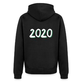 Anniversaire 2020 - Veste à capuche bio Premium Unisexe - noir - Dos - Nico (187cm)