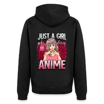 Anime Otaku Weeb - Veste à capuche bio Premium Unisexe - noir - Dos - Nico (187cm)