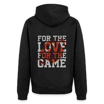 Football américain Citation Texte Fan Cadeau - Veste à capuche bio Premium Unisexe - noir - Dos - Nico (187cm)