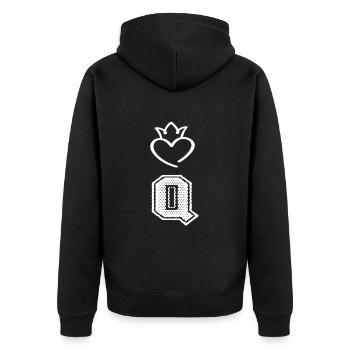 Reine - Veste à capuche bio Premium Unisexe - noir - Dos - Nico (187cm)