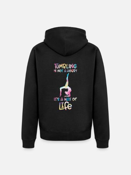 Stolpern - Unisex Premium Bio Zip Hoodie - Schwarz