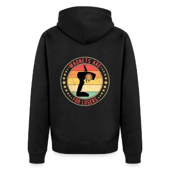 Slotcar Rennen RC Auto Drag Rennen - Unisex Premium Bio Zip Hoodie - Schwarz - Hinten - Nico (187cm)
