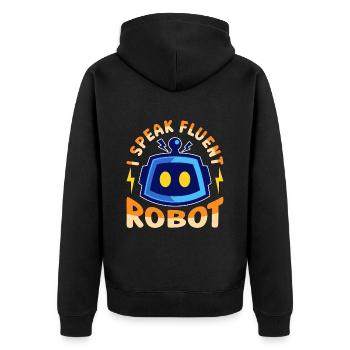 Robotique Je parle couramment Cyborg Ingénieur en robotique - Veste à capuche bio Premium Unisexe - noir - Dos - Nico (187cm)