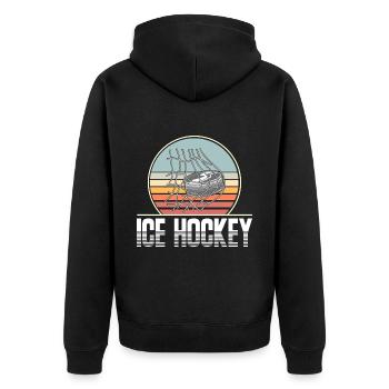 Eishockey Hockey sur glace - Veste à capuche bio Premium Unisexe - noir - Dos - Nico (187cm)