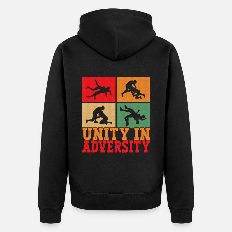 Wrestling Ringen Ringer - Unisex Premium Bio Zip Hoodie - Schwarz
