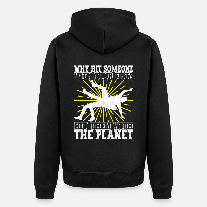 Lutte Lutteurs Lutteurs - Veste à capuche bio Premium Unisexe - noir