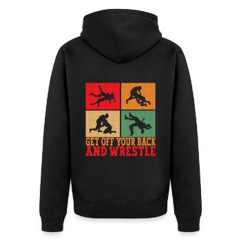 Lutte Lutteurs Lutteurs - Veste à capuche bio Premium Unisexe - noir - Dos - Nico (187cm)