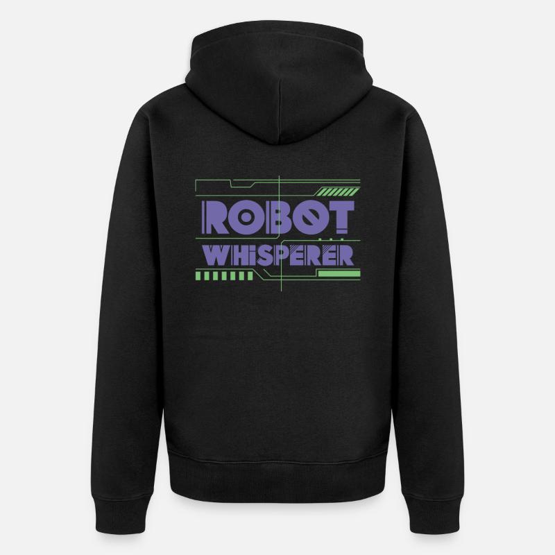 Robot Robotics Engineer Robot - Unisex Premium Organic Zip Hoodie - black