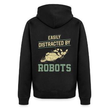 Ingénieur robotique robotique facilement - Veste à capuche bio Premium Unisexe - noir - Dos - Nico (187cm)