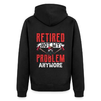 À la retraite, ce n’est plus mon problème Pension pensionnée - Veste à capuche bio Premium Unisexe - noir - Dos - Nico (187cm)