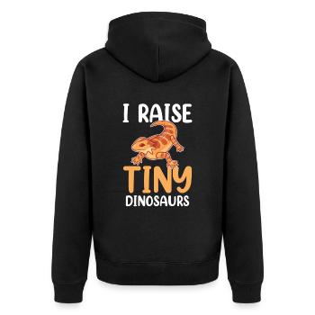J’élève de minuscules dinosaures sur Bearded Dragon - Veste à capuche bio Premium Unisexe - noir - Dos - Nico (187cm)