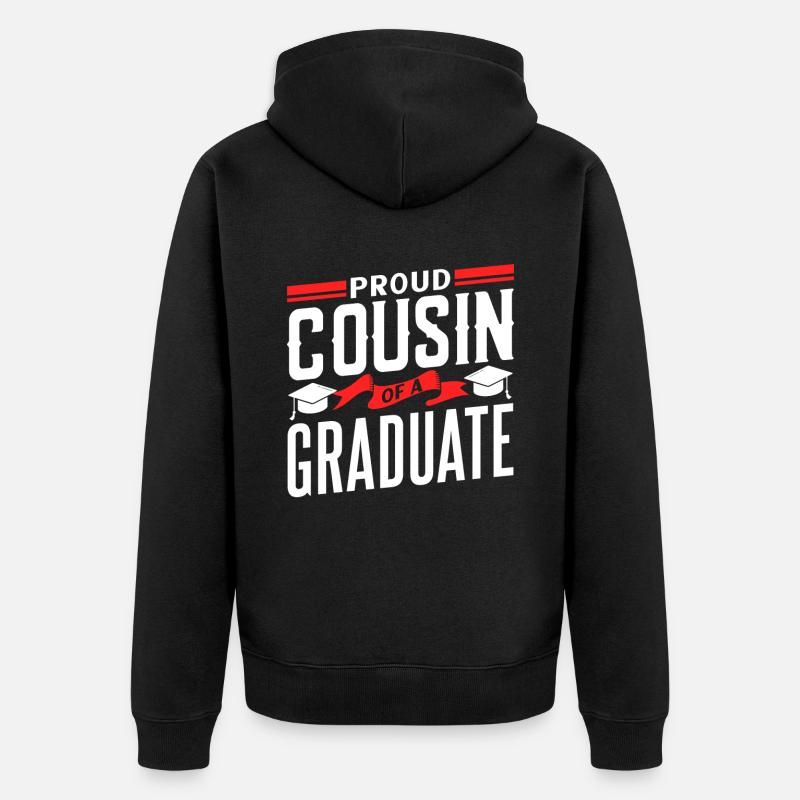 Fier cousin d’un diplômé - Veste à capuche bio Premium Unisexe - noir