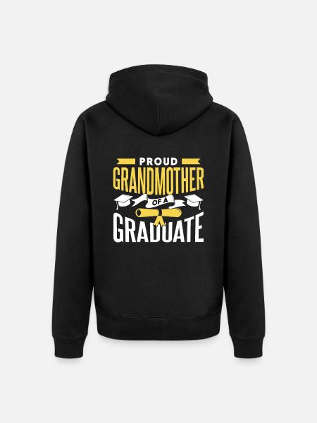 Stolze Großmutter Eines Absolventen Absolvent - Unisex Premium Bio Zip Hoodie - Schwarz