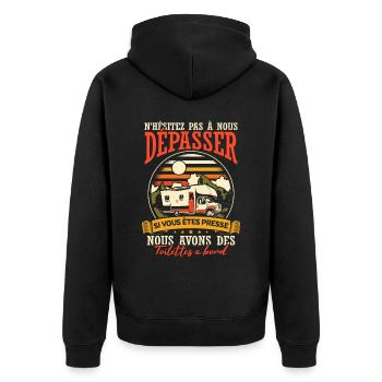 Cadeaux Camping-Car Camping - Veste à capuche bio Premium Unisexe - noir - Dos - Nico (187cm)