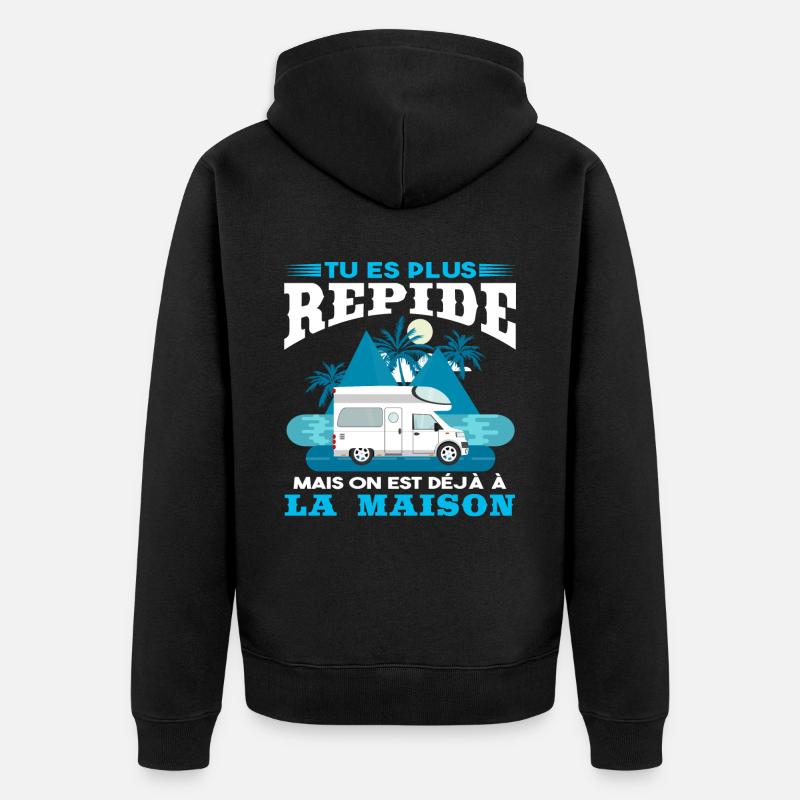 Camping-Car Cadeau - Veste à capuche bio Premium Unisexe - noir
