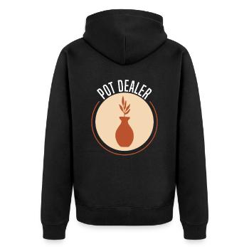 Poterie Argile Cours de poterie Poterie Getöpfert - Veste à capuche bio Premium Unisexe - noir - Dos - Nico (187cm)