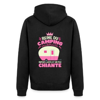 Reine Du Camping - Veste à capuche bio Premium Unisexe - noir - Dos - Nico (187cm)