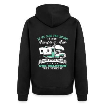 Les Meilleurs Conduisent Un Camping-Car - Veste à capuche bio Premium Unisexe - noir - Dos - Nico (187cm)