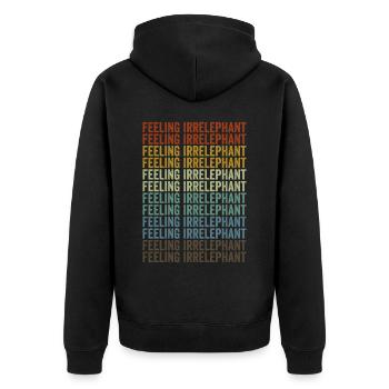 Gefühlsirrelephant Lustiger Elefant - Unisex Premium Bio Zip Hoodie - Schwarz - Hinten - Nico (187cm)