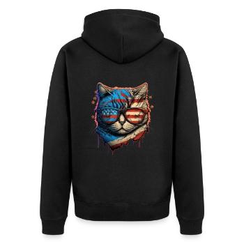 American Patriotic USA Design - Veste à capuche bio Premium Unisexe - noir - Dos - Nico (187cm)