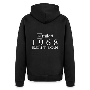 Édition limitée 1968 - Veste à capuche bio Premium Unisexe - noir - Dos - Nico (187cm)