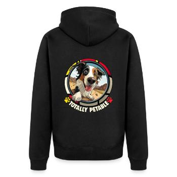 Chiens Berger australien amoureux des chiens Aussie - Veste à capuche bio Premium Unisexe - noir - Dos - Nico (187cm)