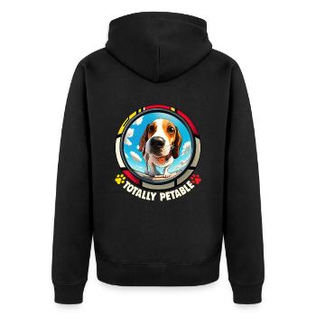 Dog Saying Beagle Design pour les amoureux des chiens - Veste à capuche bio Premium Unisexe - noir - Dos - Nico (187cm)