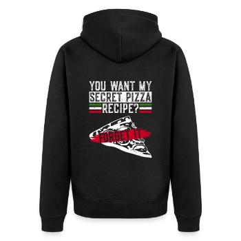 Pizzabäcker Pizza Pizza Backen Italiener - Unisex Premium Organic Zip Hoodie - black - Back - Nico (187cm)