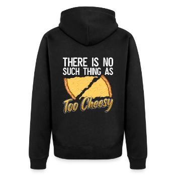 Pizzaexperte Pizzabäcker Pizzabacken - Unisex Premium Organic Zip Hoodie - black - Back - Nico (187cm)