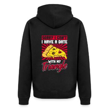 Pizza Pizzabäcker Hobby Pizzabäcker - Unisex Premium Organic Zip Hoodie - black - Back - Nico (187cm)