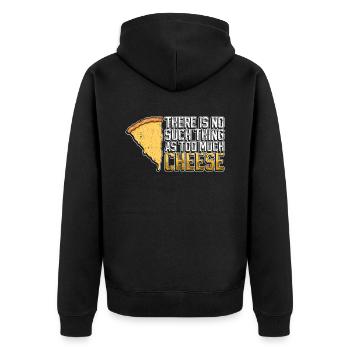 Pizza Pizzaproduktion Pizzabäcker - Unisex Premium Organic Zip Hoodie - black - Back - Nico (187cm)