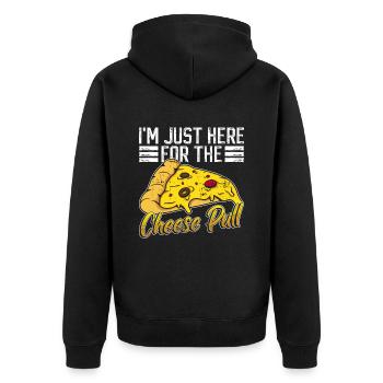 Pizza Pizzaliebhaber Pizzabäcker - Unisex Premium Organic Zip Hoodie - black - Back - Nico (187cm)