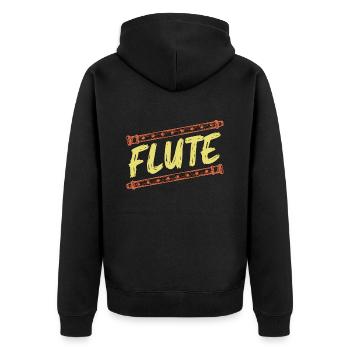 Fanfare de flûte Instrument à vent Flûtiste - Veste à capuche bio Premium Unisexe - noir - Dos - Nico (187cm)