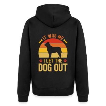 C’est moi qui ai laissé sortir le chien - Veste à capuche bio Premium Unisexe - noir - Dos - Nico (187cm)