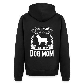 Je veux juste être une maman de chien qui - Veste à capuche bio Premium Unisexe - noir - Dos - Nico (187cm)
