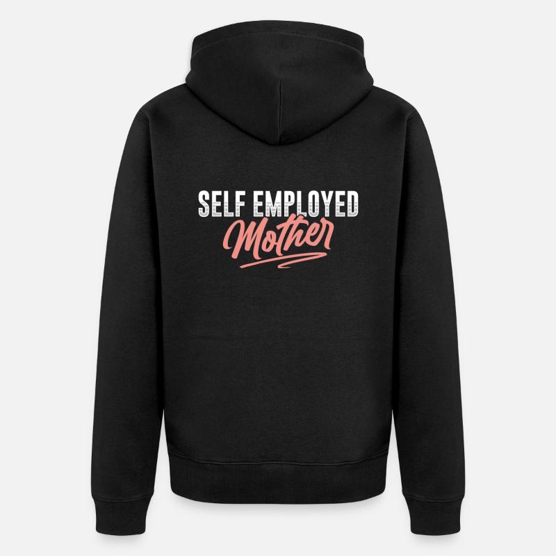 Selbstständige Mutter Freelancer Selbstständig - Unisex Premium Bio Zip Hoodie - Schwarz