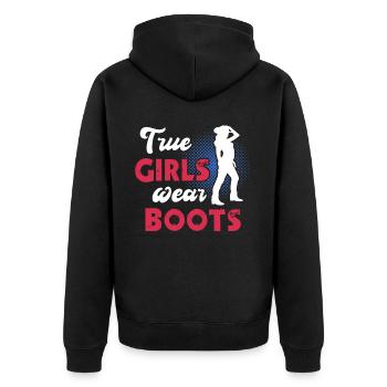 Line Dance Women Line Dancing - Unisex Premium Organic Zip Hoodie - black - Back - Nico (187cm)
