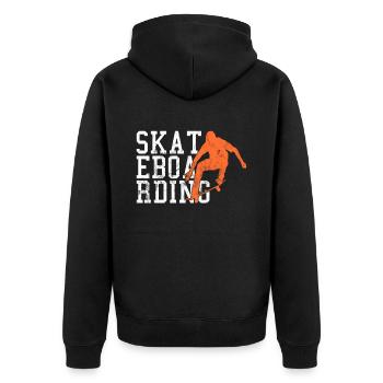 Skateboarding - Veste à capuche bio Premium Unisexe - noir - Dos - Nico (187cm)