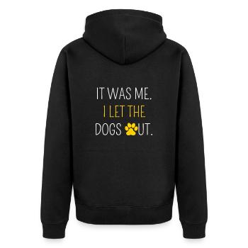 C’était moi. J’ai laissé sortir les chiens. - - Veste à capuche bio Premium Unisexe - noir - Dos - Nico (187cm)