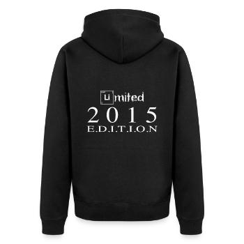 Édition limitée 2015 - Veste à capuche bio Premium Unisexe - noir - Dos - Nico (187cm)