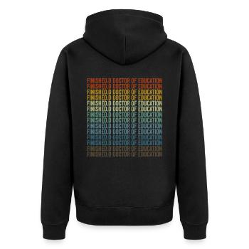 Docteur en éducation complété - Veste à capuche bio Premium Unisexe - noir - Dos - Nico (187cm)