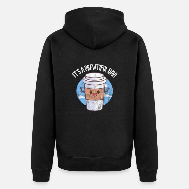 Café - Veste à capuche bio Premium Unisexe - noir